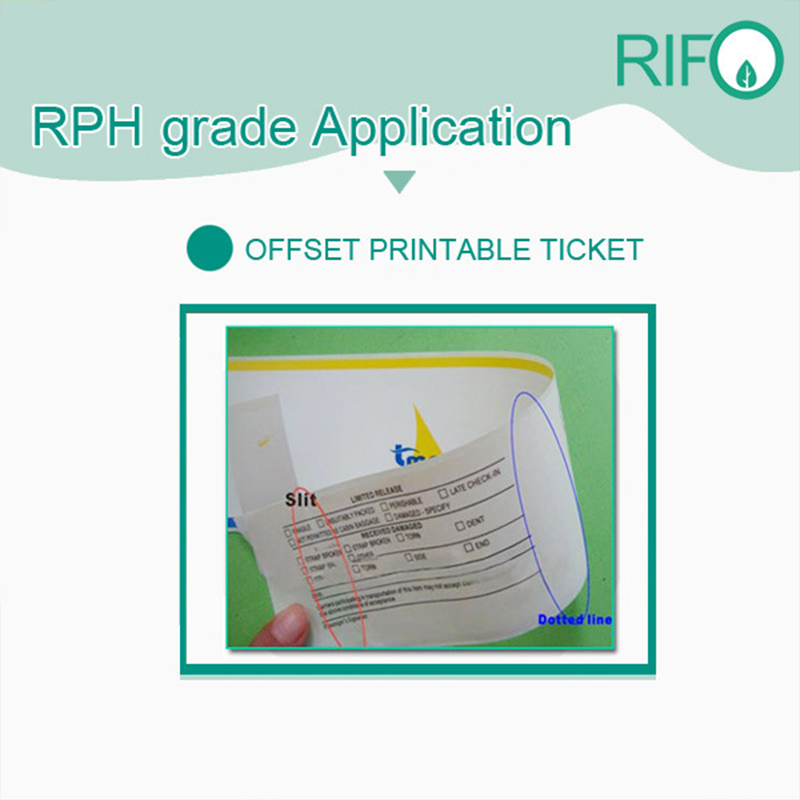 Rph-100 Λευκό Συνθετικό Χαρτί BOPP για εκτυπώσιμα υλικά περιοδικών εκτύπωσης